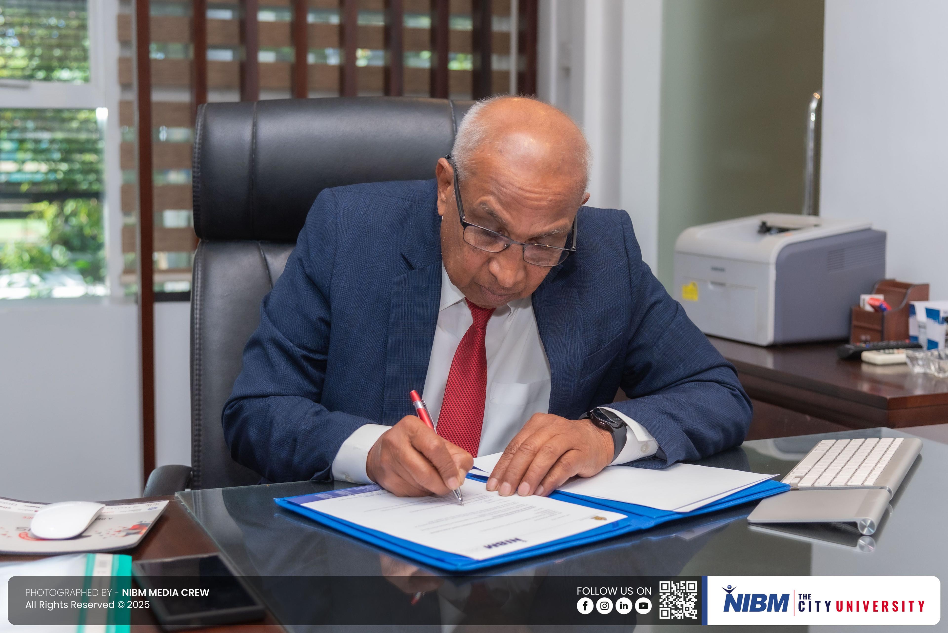 Welcoming Dr. Gunathilake Tantirigama as the new Chairman of NIBM